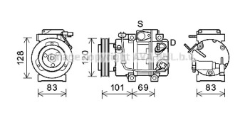 AVA QUALITY COOLING hyk439 -  Компрессор, кондиционер